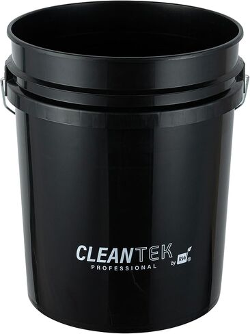 Restaurantware-Clean Tek Professional 5 Gallon Bucket, 1 Pail with Handle - Lid Sold Separately, Round, Black Plastic Bucket, Multipurpose, Ideal for Storing Pet Food, Cereal, Grain, and More in Saudi Arabia
