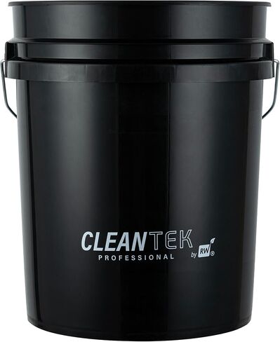 Restaurantware-Clean Tek Professional 5 Gallon Bucket, 1 Pail with Handle - Lid Sold Separately, Round, Black Plastic Bucket, Multipurpose, Ideal for Storing Pet Food, Cereal, Grain, and More in Saudi Arabia