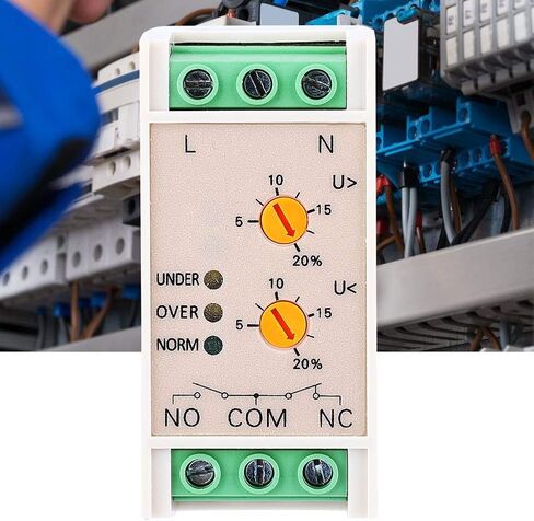 220V Power Monitoring Relay，Adjustable Undervoltage/Overvoltage Range Single Phase Protector，Monophase Voltage Monitoring Relay in Saudi Arabia