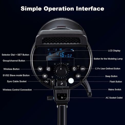 Godox DP400III Studio Flash 400W 5600K Bowens Mount Strobe Light with Standard Reflector 6 Colors Soft Cloth for Wedding Portrait Advertising Photography Studio Shooting (1pack DP400) in Saudi Arabia