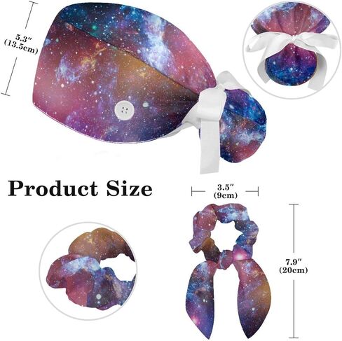 قبعة فرك نسائية قابلة للتعديل من Starry Sky مع عصابة رأس بأزرار على شكل فيونكة شعر in Kuwait