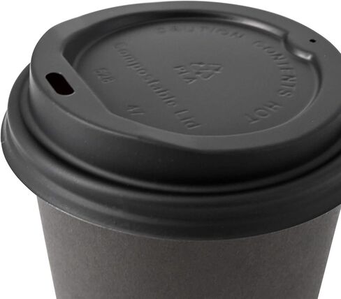 BIOZOYG Coffee Cup Lids 50 Pack white - 3.5 in for Coffee Cups 10 oz, 12 oz, 16 oz Coffee Lids to go - Hot Cup Lid Disposable Dome Lid made of Bioplastic for Coffee to go, Hot Chocolate in Saudi Arabia