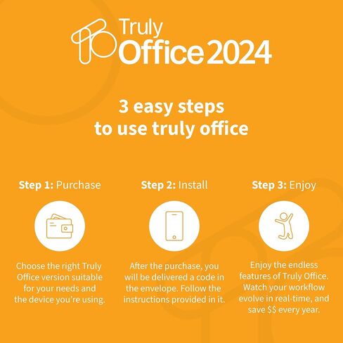 ترخيص TrulyOffice 2024 العائلي مدى الحياة لنظام التشغيل Windows | 4 في 1 All Access TrulyOffice Suite | الكلمات والأوراق والشرائح والسحابة | 5 مستخدمين | بطاقة التنشيط البدني in Saudi Arabia