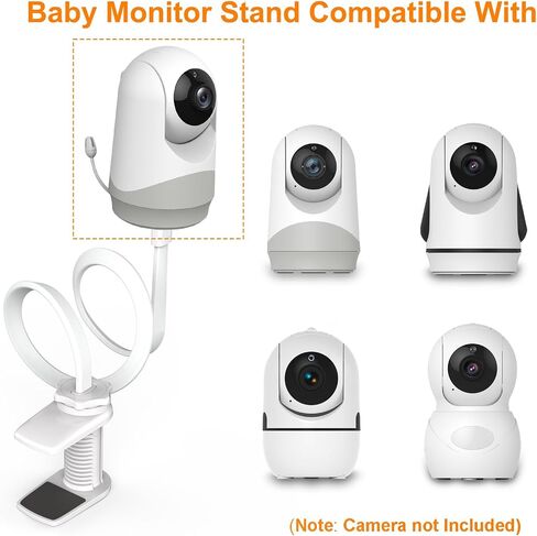 Baby Monitor Mount, Adjustable and Easy-to-Install Clip Mount Baby Monitor Stand, Compatible with VT302 Series and Most Baby Monitor Brands, No Tools or Wall Damage in Saudi Arabia