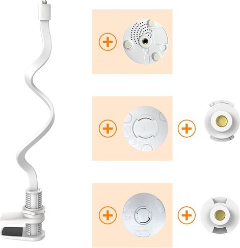 Baby Monitor Mount, Adjustable and Easy-to-Install Clip Mount Baby Monitor Stand, Compatible with VT302 Series and Most Baby Monitor Brands, No Tools or Wall Damage in Saudi Arabia