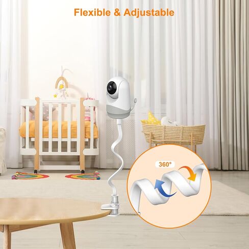 Baby Monitor Mount, Adjustable and Easy-to-Install Clip Mount Baby Monitor Stand, Compatible with VT302 Series and Most Baby Monitor Brands, No Tools or Wall Damage in Saudi Arabia
