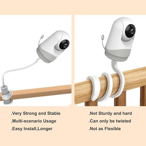 Baby Monitor Mount, Adjustable and Easy-to-Install Clip Mount Baby Monitor Stand, Compatible with VT302 Series and Most Baby Monitor Brands, No Tools or Wall Damage in Saudi Arabia