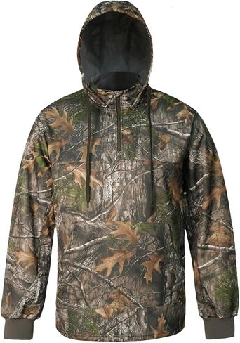LOOGU Hunting Hoodies for Men Fleece Lining Performance Insulation Pullover Camo Hoodie in Kuwait