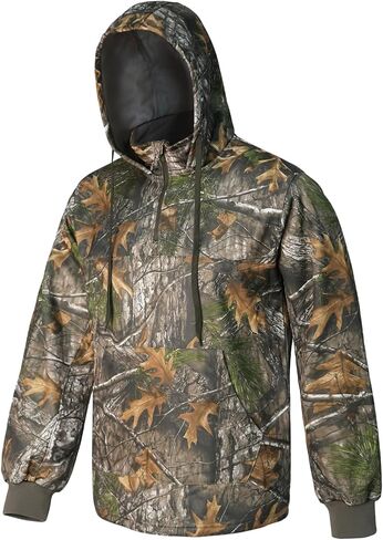 LOOGU Hunting Hoodies for Men Fleece Lining Performance Insulation Pullover Camo Hoodie in Kuwait