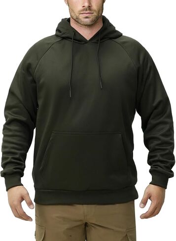 LOOGU Hunting Hoodies for Men Fleece Lining Performance Insulation Pullover Camo Hoodie in Kuwait