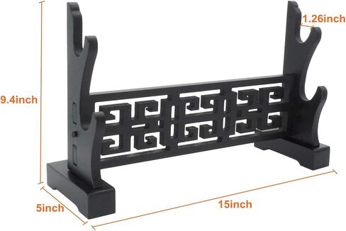 Eforlife Sword Stand Classical Weapon Display Stand Katana Genji Japanese Samurai Sword Blade Medieval Sword Stand Holder in Kuwait