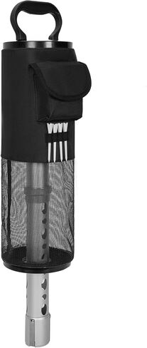 AKOZLIN Golf Ball Retriever Portable Shag Bag Golf Ball Pick Up Collector with Detachable Aluminum Tube Tee Holder, Pocket Shagger Storage in Saudi Arabia
