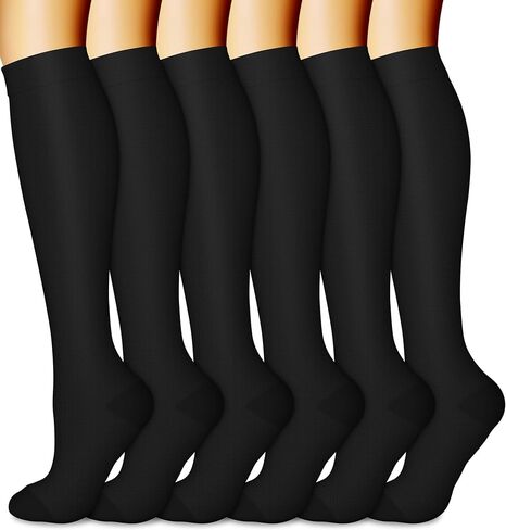 CHARMKING 6 Pairs-Compression Socks for Women & Men Circulation Best Support for Nurses, Running, Athletic,Flight Travel in Saudi Arabia