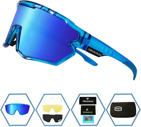 نظارات شمسية رياضية لركوب الدراجات نظارات مستقطبة للبالغين والشباب، البيسبول، صيد الأسماك، الجري على الجليد، الجولف in Kuwait