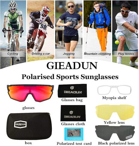 Sports Sunglasses Cycling Glasses Polarized Adults and Youth, Baseball,Fishing, Ski Running,Golf in Saudi Arabia
