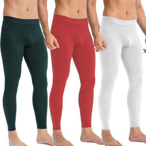 SPVISE 1 or 3 Pack Men's Compression Pants, Athletic Tights Running Leggings Cool Dry Baselayer Bottoms for Sports Basketball in Kuwait