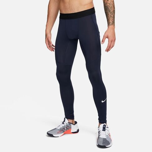 Nike Pro Men's Dri-FIT Fitness Tights (FB7952-451, Obsidian/White) in Saudi Arabia