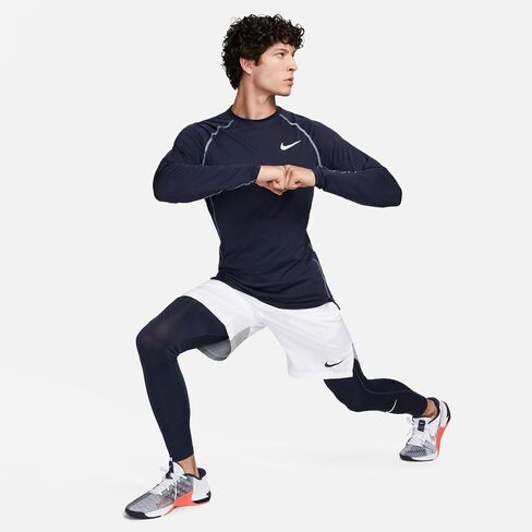 Nike Pro Men's Dri-FIT Fitness Tights (FB7952-451, Obsidian/White) in Saudi Arabia