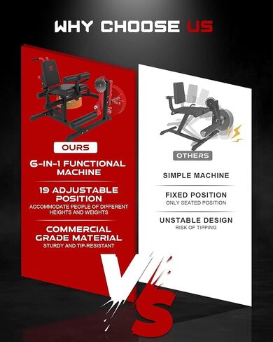 HVO Leg Extension and Curl Machine - Leg Extension Machines for Home Gym Leg Hamstring Workout in Kuwait