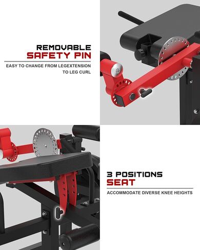 HVO Leg Extension and Curl Machine - Leg Extension Machines for Home Gym Leg Hamstring Workout in Kuwait