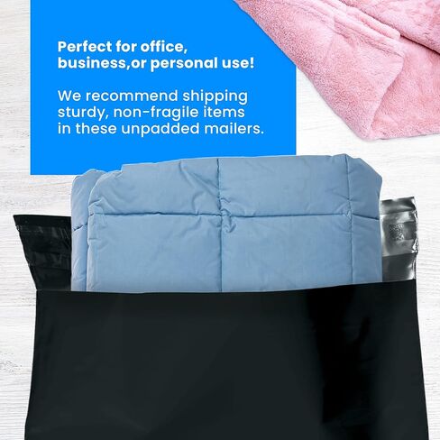 ريلي. (110 قطعة) بريد بولي 24 × 24 بوصة، أسود | أكياس شحن كبيرة جدًا للشركات الصغيرة | أكياس بولي للشحن/حقيبة تغليف للملابس | مظاريف بريدية بلاستيكية غير مبطنة، ختم ذاتي in Kuwait