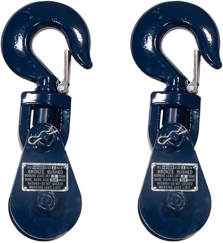 Mytee Products Snatch Block with Hook WLL 8 Ton 8" Sheave 3/4 Inch Wire Rope Wrecker Roll Back Recovery in Kuwait