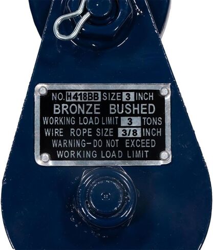 Mytee Products Snatch Block with Hook WLL 8 Ton 8" Sheave 3/4 Inch Wire Rope Wrecker Roll Back Recovery in Kuwait