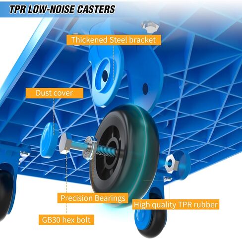 Foldable Platform Truck Dolly 28.7x18.5x33.4 inches Moving Platform Hand Truck,400lbs Capacity Moving Flatbed Cart Push Cart Platform Dolly Cart for Warehouse,Groceries in Saudi Arabia