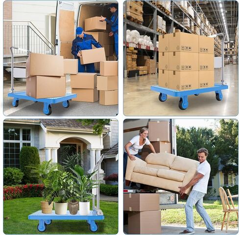 Foldable Platform Truck Dolly 28.7x18.5x33.4 inches Moving Platform Hand Truck,400lbs Capacity Moving Flatbed Cart Push Cart Platform Dolly Cart for Warehouse,Groceries in Saudi Arabia