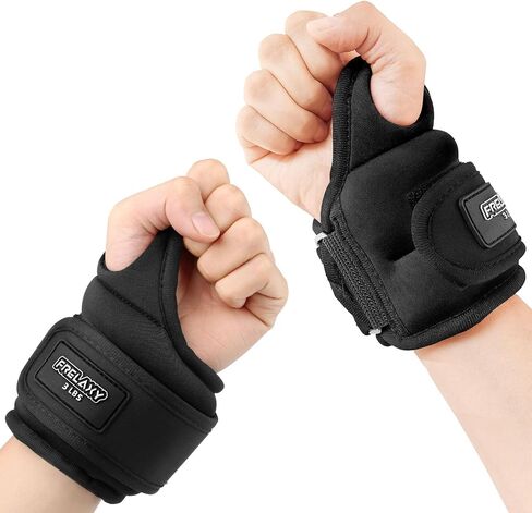 Frelaxy Wrist Weights with Thumb Loops Lock for Men Women 1lb*2 2lbs*2 3lbs*2 Ankle Weights Weighted Gloves for Running Strength Training Yoga Walking Exercises in Saudi Arabia