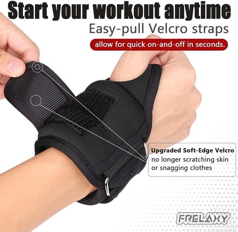 Frelaxy Wrist Weights with Thumb Loops Lock for Men Women 1lb*2 2lbs*2 3lbs*2 Ankle Weights Weighted Gloves for Running Strength Training Yoga Walking Exercises in Saudi Arabia