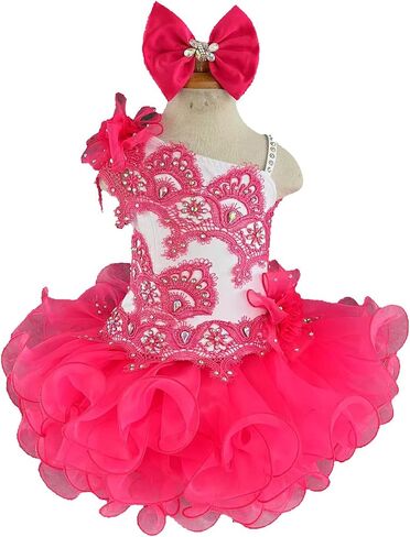 Jenniferwu G095PINK Infant Toddler Baby Newborn Little Girl's Pageant Party Birthday Dress 0-3Months Lightpink in Saudi Arabia