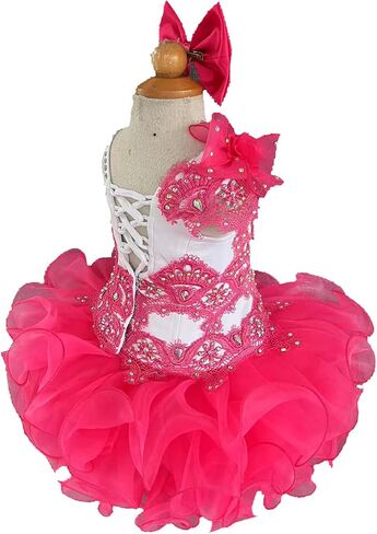 Jenniferwu G095PINK Infant Toddler Baby Newborn Little Girl's Pageant Party Birthday Dress 0-3Months Lightpink in Saudi Arabia