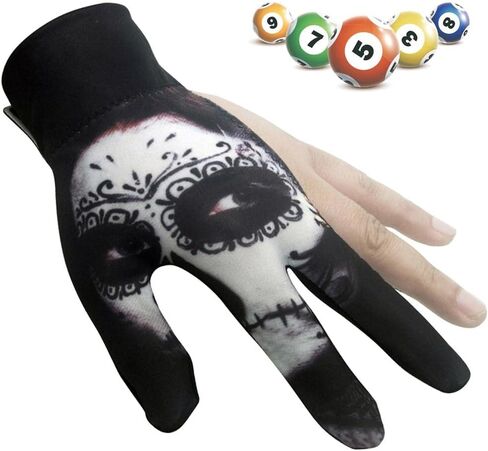3 Fingers Billiard Gloves for Men Women Elastic Nonslip Wear Resistant Breathable Pool Gloves for Left Hand in Kuwait