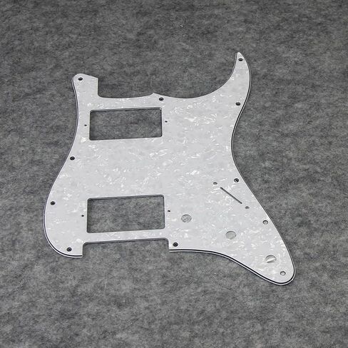 FLEOR 4Ply White Pearl HH Pickguard 11 Holes ST Guitar Pick Guard Backplate Screws Set in Kuwait