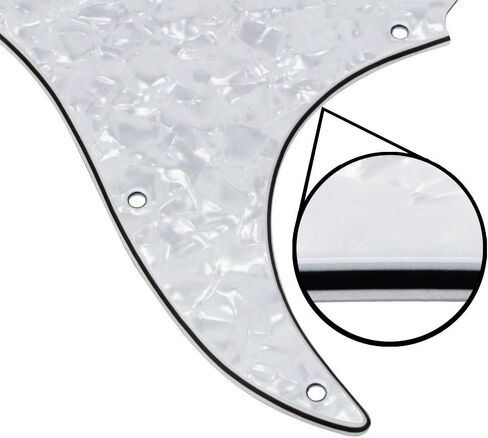 FLEOR 4Ply White Pearl HH Pickguard 11 Holes ST Guitar Pick Guard Backplate Screws Set in Kuwait