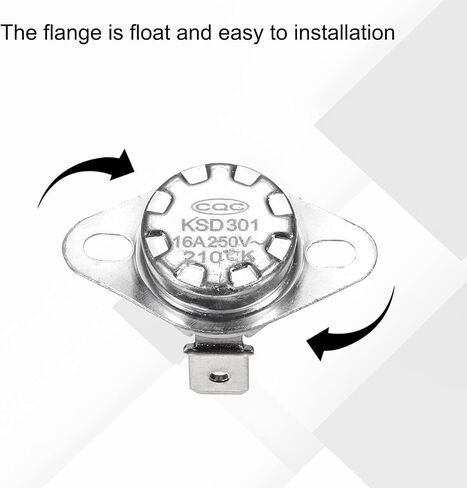 uxcell KSD301 Thermostat 210°C/410°F 16A Normally Open N.O Adjust Snap Disc Temperature Switch for Microwaves,Oven,Coffee Maker 4 Pcs,Ceramic Material in Kuwait