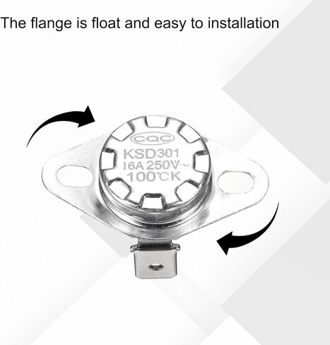 uxcell KSD301 Thermostat 210°C/410°F 16A Normally Open N.O Adjust Snap Disc Temperature Switch for Microwaves,Oven,Coffee Maker 4 Pcs,Ceramic Material in Kuwait