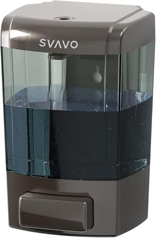 SVAVO Wall Mounted Soap Dispenser Kitchen Bathroom Manual Soap Dispenser Refillable Hand soap Dispenser for Liquid Contianers Shampoo Gel Chamber for Household Commerical 23.7oz (700ml) ABS in Kuwait
