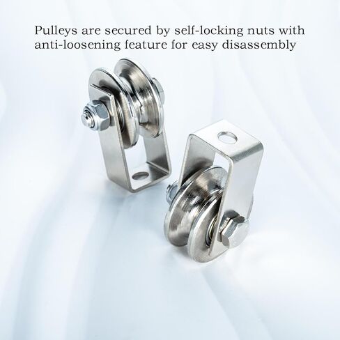 عجلة بكرة كابل 40 مم، تحمل من الداخل، بكرة حبل لنظام البكرة، معدات الصالة الرياضية، حبل الغسيل والمشروعات اليدوية، عبوة من قطعتين in Kuwait