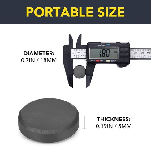 Magnets for Crafts with Adhesive Backing, TRYMAG Small Ceramic Crafts Magnets Round Disc Magnets, Tiny Flat Circle Ferrite Industrial Magnets for Crafts, Science, Hobbies, Project - 0.7Inch, 20PCS in Kuwait