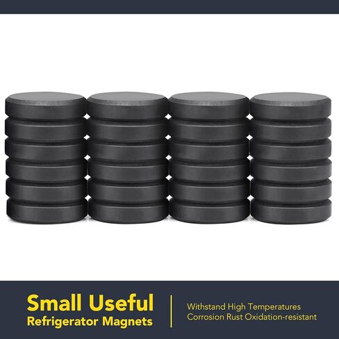 Magnets for Crafts with Adhesive Backing, TRYMAG Small Ceramic Crafts Magnets Round Disc Magnets, Tiny Flat Circle Ferrite Industrial Magnets for Crafts, Science, Hobbies, Project - 0.7Inch, 20PCS in Kuwait
