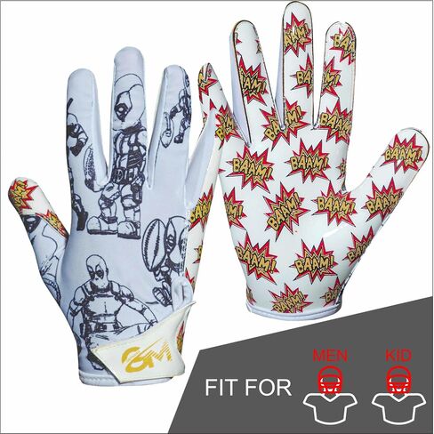 Emoticons V1 Mens Football Gloves, Youth and Adults Sticky Receiver Gloves in Saudi Arabia