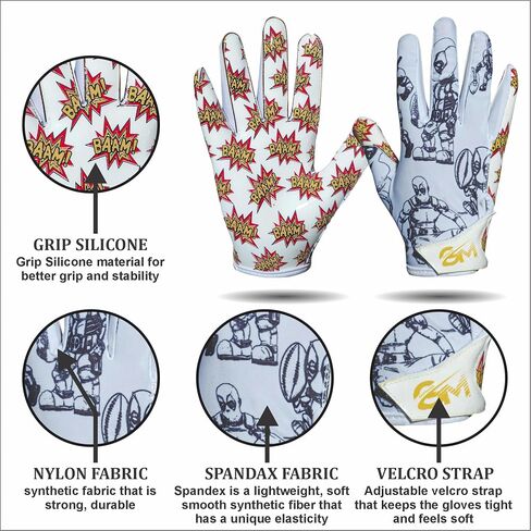 Emoticons V1 Mens Football Gloves, Youth and Adults Sticky Receiver Gloves in Saudi Arabia