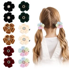 10 PCS Hair Bow Clips, Leopard Print Cheetah Barrettes, Fully Lined Alligator Clips for Baby Girls Infants Toddlers School Girls