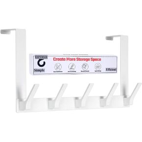 Over The Door Hooks, Door Hanger Hook, Over The Door Towel Rack for Bathroom, Door Towel Hanger for Hanging Clothes Hat (Black, 1 Pack) in Kuwait