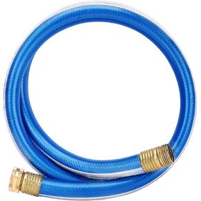 Solution4Patio Garden Hose Short 3/4 in. x 10 ft. Water Hose Blue Lead-in Hose Male/Female High Water Pressure with Solid Brass Fittings for Pump, Water Softener, Dehumidifier, 8 Years Warranty