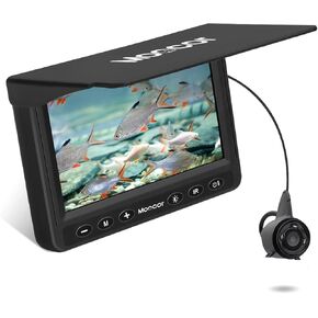 FishPRO Underwater Fishing Camera, Portable Fish Finder Camera HD 1000 TVL Infrared LED Waterproof Camera with 4.3 Inch LCD Monitor for Ice Lake Sea Boat Kayak Fishing