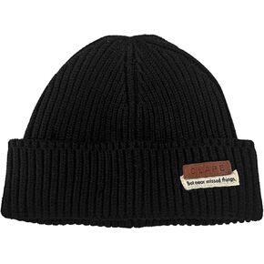 Clakllie Short Fisherman Beanie Hat for Men Women Cuffed Knitted Caps Outdoor Warm Rib Watch Skull Cap Toboggan Ski Hat