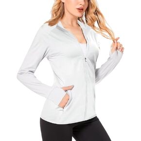 Boladeci Women's Athletic Jackets Lightweight UPF 50+ Sun Shirts Long Sleeve Full Zip Up Quick Dry Running Workout Jackets